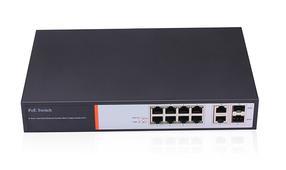 PS1084S_CO 12口千兆PoE(AT)供电交换机 为智能楼宇与工业网络注入高效动力